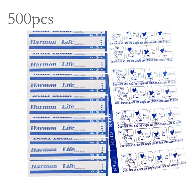 500pcs Anti-snoring Snoring Strips Better Breathe Nasal Strips Right Way Stop  Health Care Snoring Anti  Easier Better Breathe