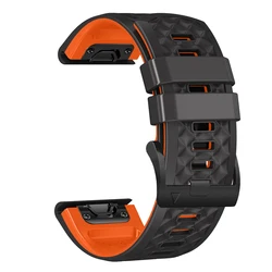 Enhanced Silicone QuickFit Watch Strap 22mm with Quick Release - Amazfit Falcon (Black orange)
