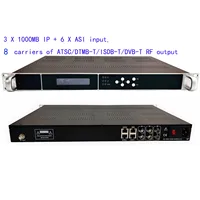 3 X 1000MB IP, 8/16 carriers of  DVB-T/C QAM digital modulator, giga IP to DVB-T/C ISDB-T modulator, QAM digital catv modulator, 1