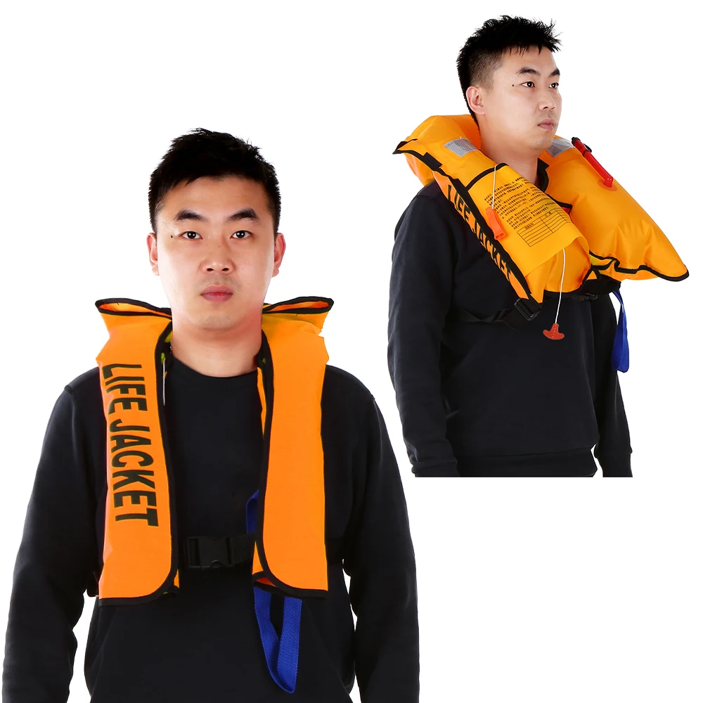 

Auto Inflatable Adults Life Jacket Vest Safety Float Suit Water Sports Kayaking Fishing Surfing Canoeing Survival Jacket