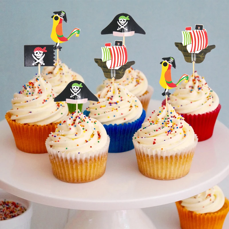 Pirate Ship Cupcake Toppers
