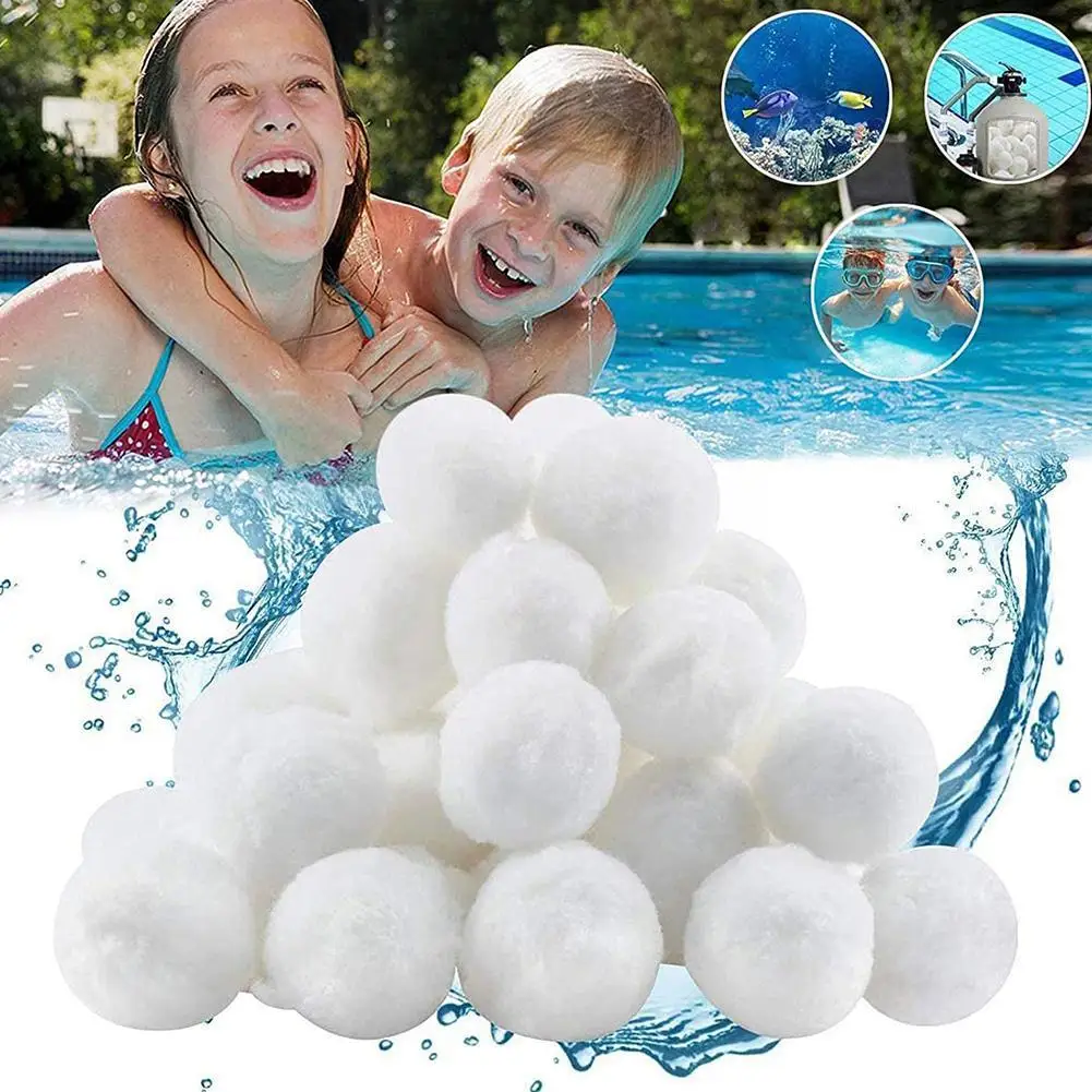 

700g Cross-border Specially For Swimming Pool Aquarium Filter Ball White Fiber Ball Filter Material Environmental Protectio R6B4