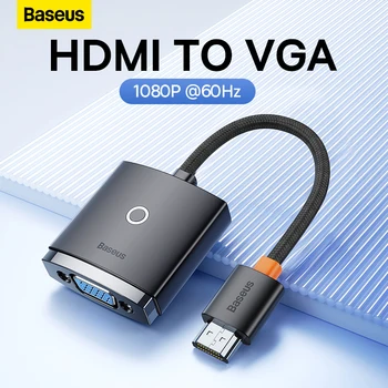 Baseus 1080P HDMI-Xbox PS5 PS4 TV 박스 노트북 프로젝터 용 VGA 어댑터 HD 디지털 수-암 케이블 변환기와 호환 가능