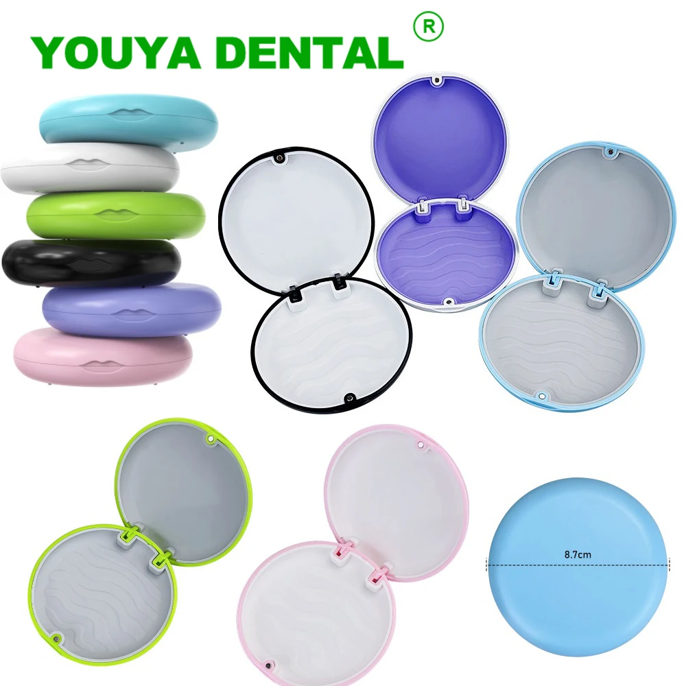 10pcs Dental Orthodontic Retainer Box Denture False Teeth Box Mouth