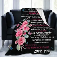 Gift for Mom Personalized Soft Linen Blanket Flower Butterfly Blanket Mother's Day Birthday Family Holiday Gift 2