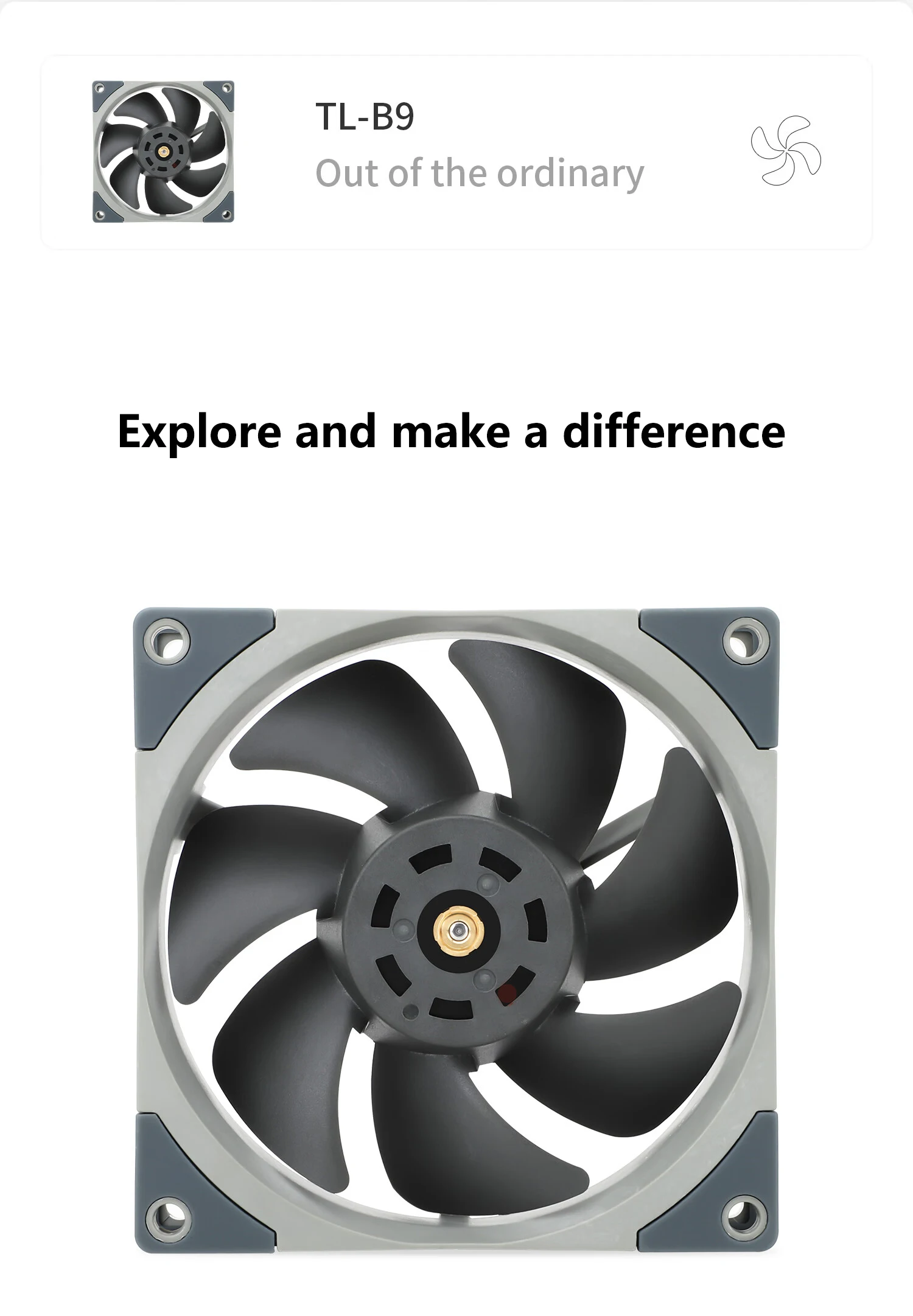 TL-B9 92mm chassis fan 2500 speed 4pin PWM S-FDB V2 bearing three-dimensional mo