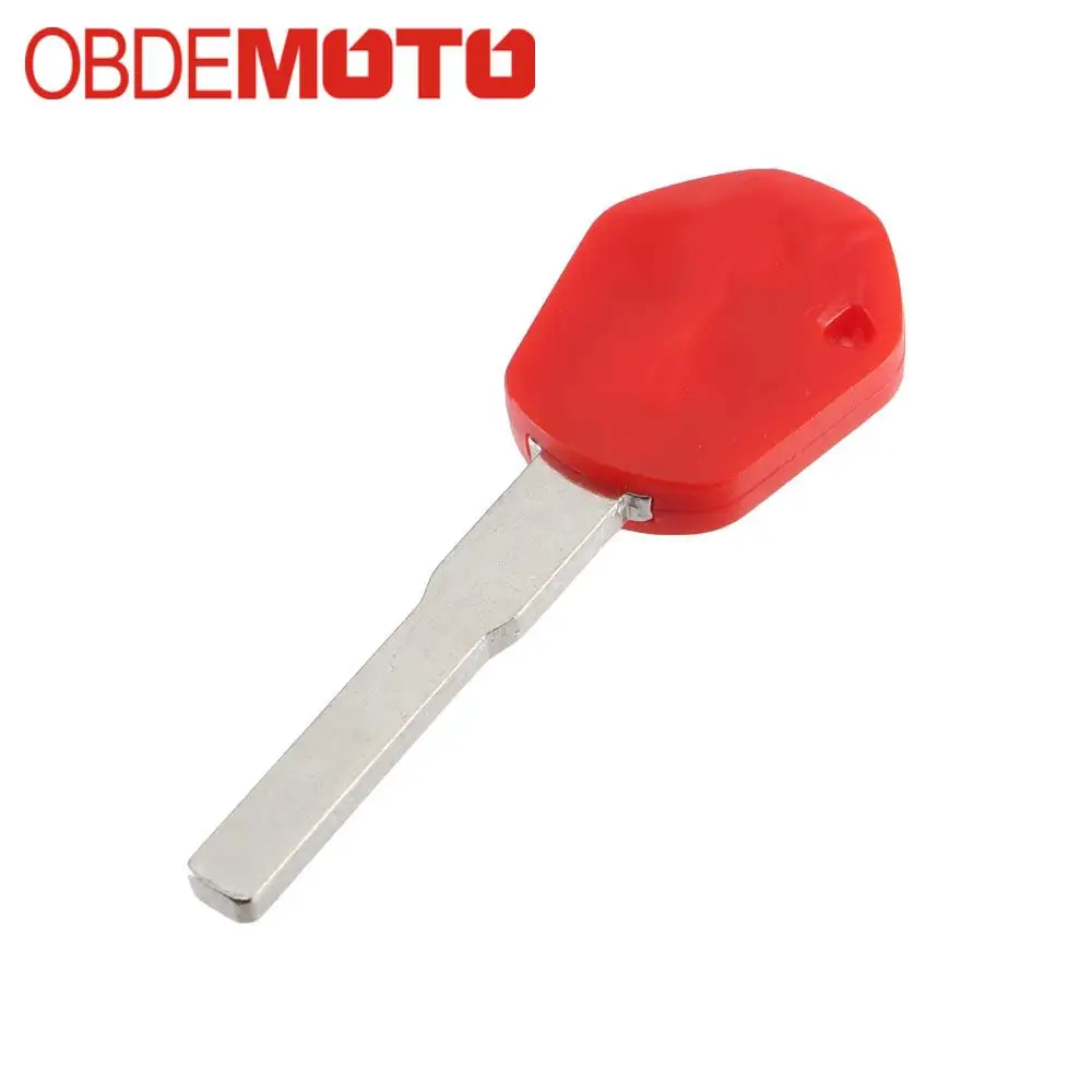 New Blank Motorcycle Uncut Key Red Length 43mm for Motorbike Spare Part Replacement Accessory