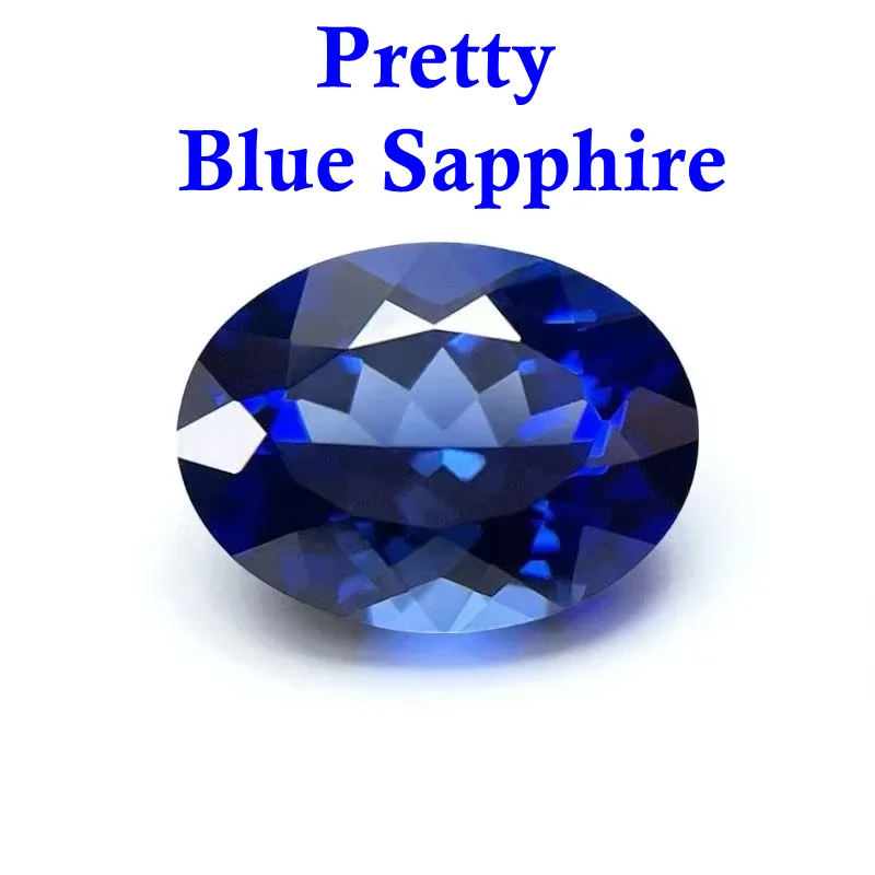 Neuer blauer Saphir, kleine Größe, brillanter Schliff, Mohs-Härte, ovaler Facettenschliff für DIY-Schmuckherstellung/Sammlung/Einsetzsteine