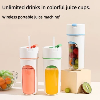 400ml Large Capacity USB Electric Juicer Cup Portable Hand Shake Wireless Juice Blender 1