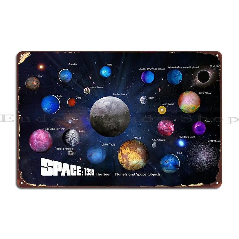 Space 1999 Anno 1 Pianeti Metal Sign Cinema Poster Designs Wall Decor Garage Targhe Tin Sign Poster