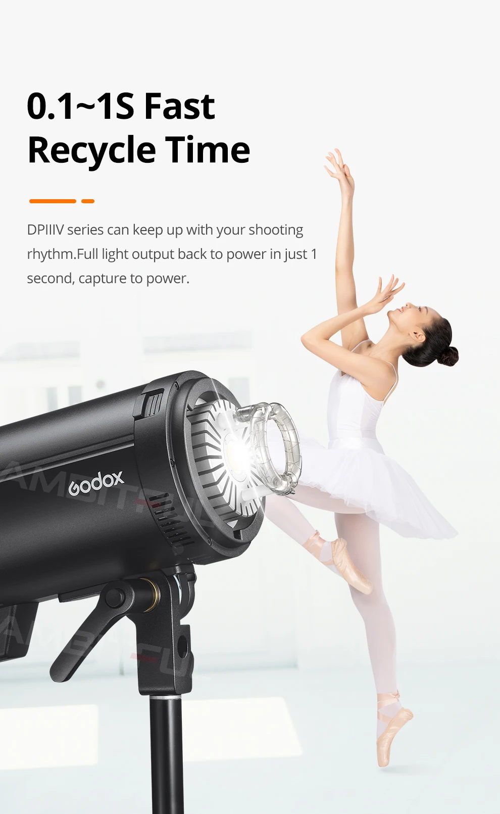 Godox DP400IIIV DP600IIIV DP600III-V Flash Light with Built-in 2.4G Wireless X S