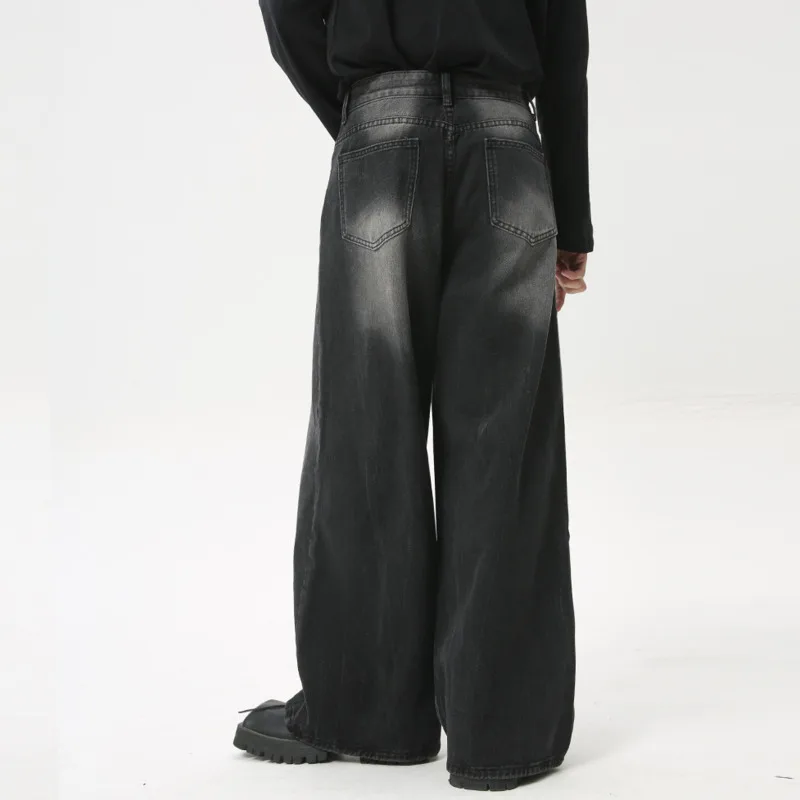 IEFB American Style Male Jeans Loose Zipper Wide-leg Washed Denim Pants High Street Summer New Trendy Trousers 2024 9C6160 6