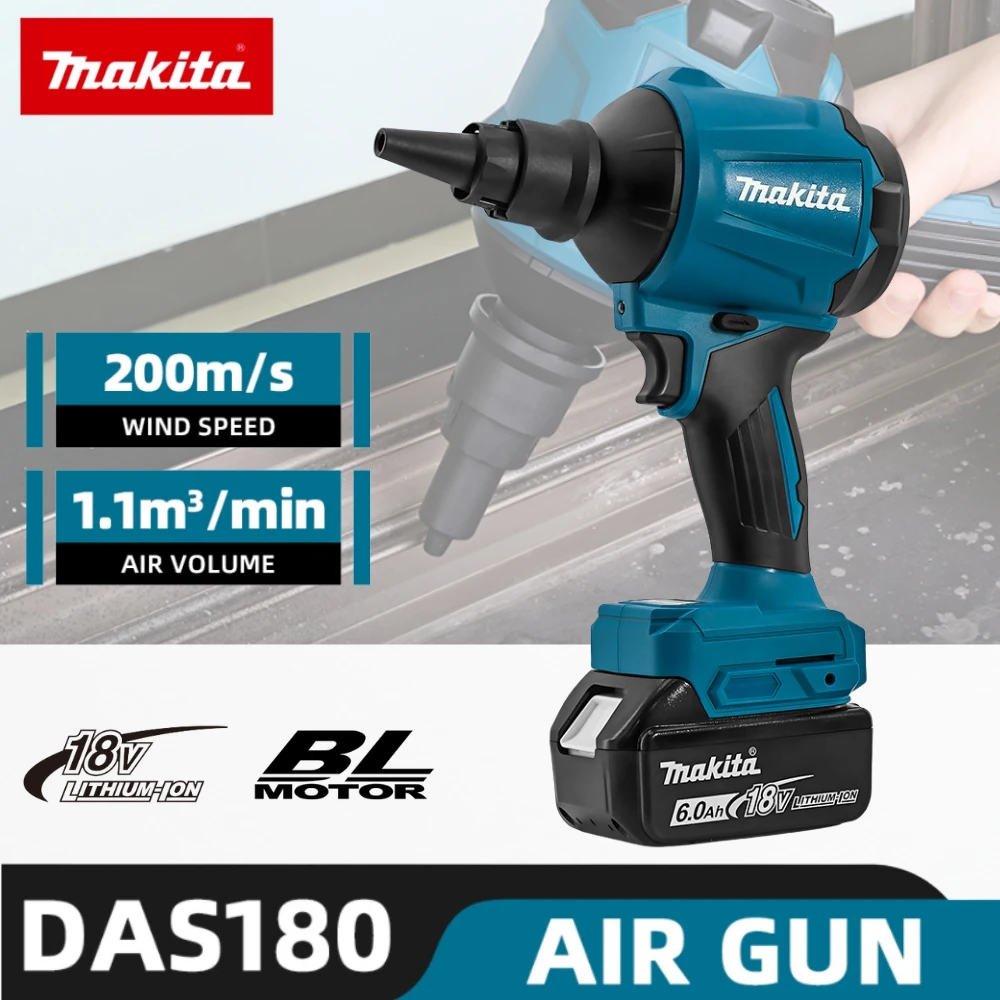 Electric air duster Makita 18V Battery Turbo Jet Fan Adjustable wind speed Turbo Violent Blower Car Cleaning Power Tools
