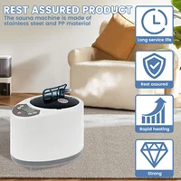 เครื่องกำเนิดไอน้ำซาวน่า 3 ลิตร เครื่องพ่นไอน้ำความจุขนาดใหญ่แบบพกพาสำหรับเต็นท์ซาวน่าสปาบำบัดร่างกาย 1000 วัตต์ ปลั๊กแบบ US 2