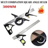 Square Right Angle Ruler Protractor Movable Square Woodworking Angle Ruler Stainless Steel Measuring Tools Multi Combination Set 1
