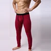 Men's Thermal Underwear Bottoms Sexy Long Johns Warm Cotton Underwear Bulge Penis Pouch Low Rise Men Leggings Man Striped Lounge 3