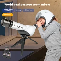 Children's Telescope for Kids 20-40X with Tabletop Tripod Science Experiment Moon Viewing Puzzle Teach Astronomy Beginners Toys 2
