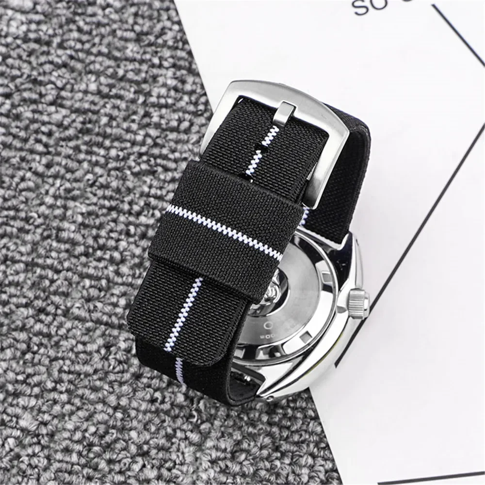 Durable Nylon Military-Style Elastic Watch Band