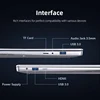 BYONE 14 Inch Low Price Laptop Intel Celeron N4000 8GB RAM 256GB 512GB SSD HD Screen Office Learning Portable Ultraslim Laptops 6