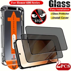 2 - Piece One - Click Privacy Tempered Glass Screen Protector with Dust - Free Installation for 2 Pieces