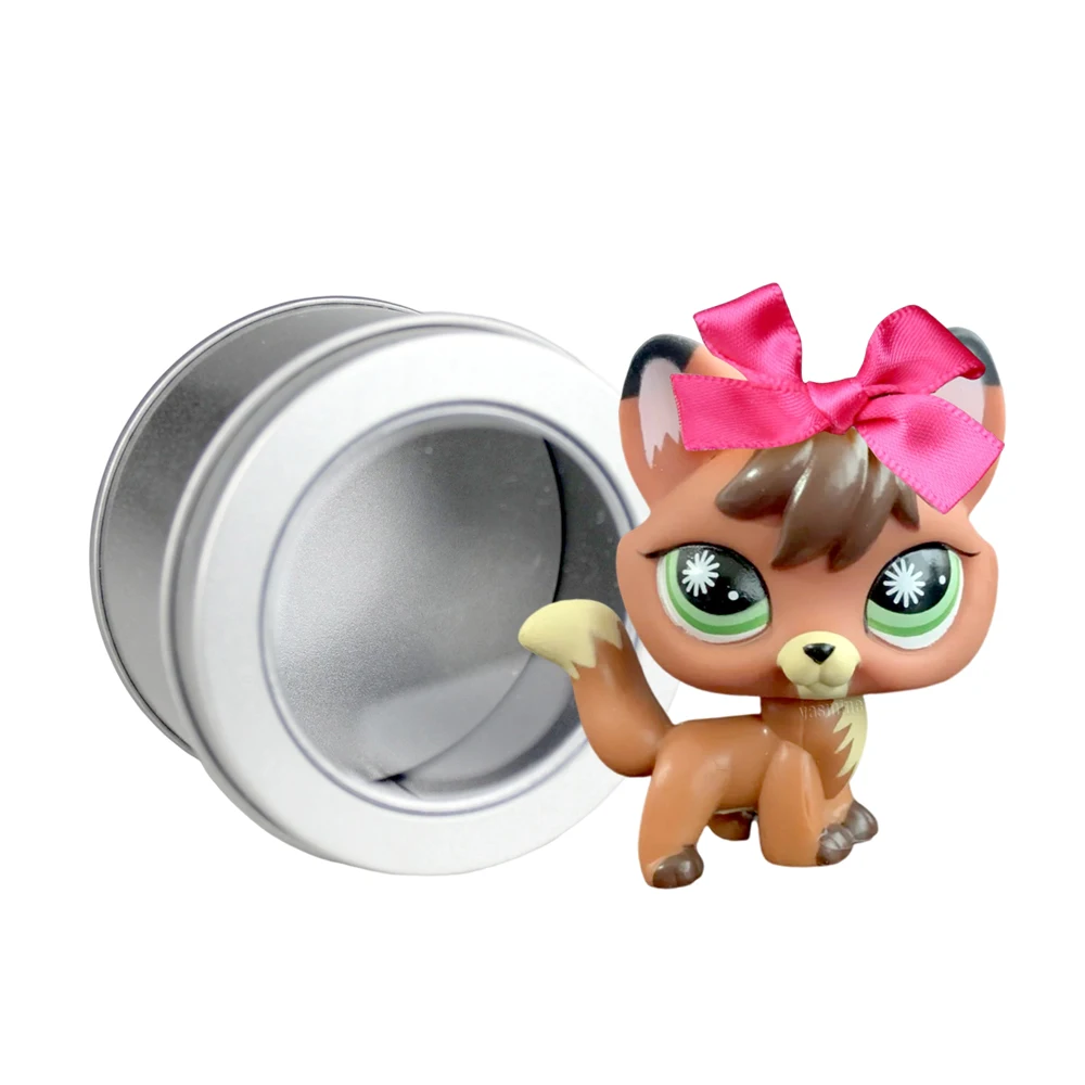 YASMINE Orange Brown Cream Fox Mini Animal Bowknot Figure Toy lps#807 -  AliExpress