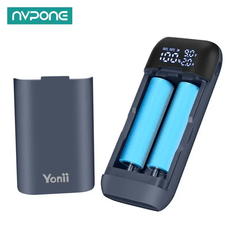 Battery Charger 18650 Battery Charger Case DIY Power Bank Box QC3.0 PD 18W Fast Charging Case for 18650 217000 20700 Lithium