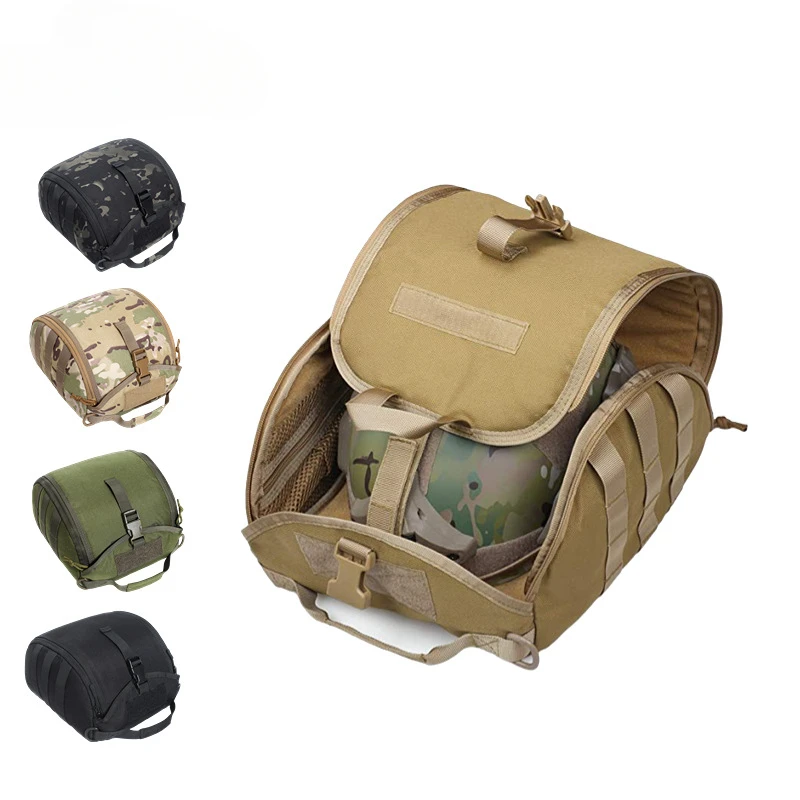 

Tactical Helmet Bag Pack Multi-Purpose Molle Storage Military Carrying Pouch for Sports Hunting Shooting Combat Helmets 2024