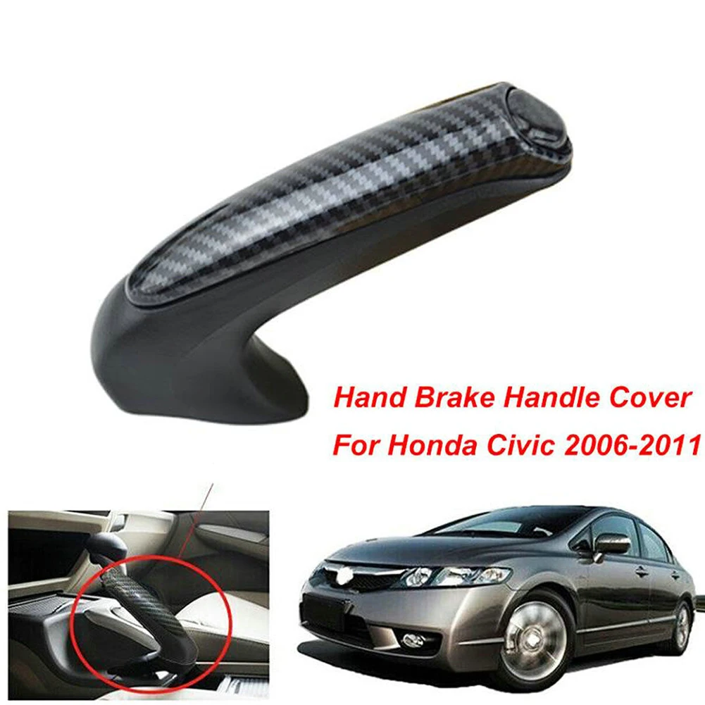 Carbon Fiber Front Hand Brake Trim Cover handbrake switch cover For Honda Civic Coupe Sedan 2006-2011 Handbrake Lever Knob Moulding Parts