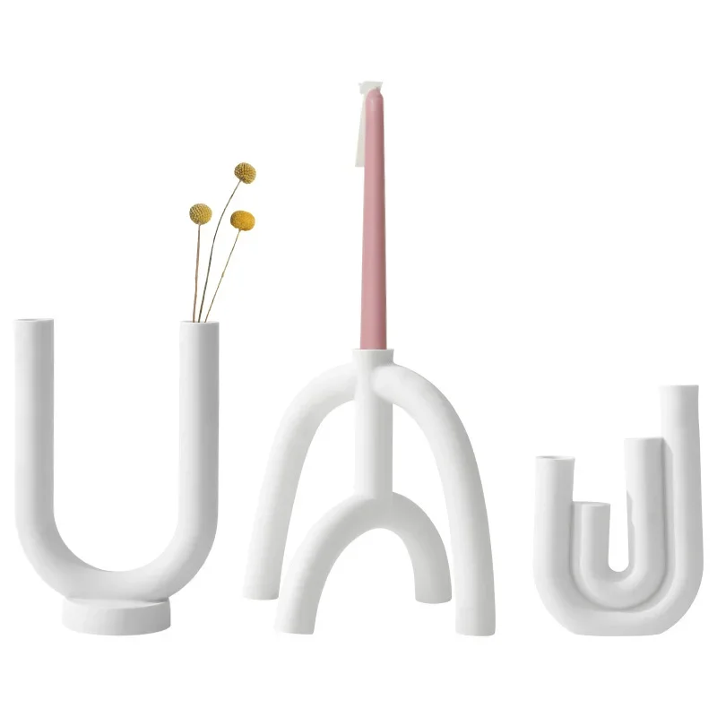 

Ceramic Candle Holders for Home Decoration Modern Candlestick Creative Candle Stand Home Ornament Candle Holders