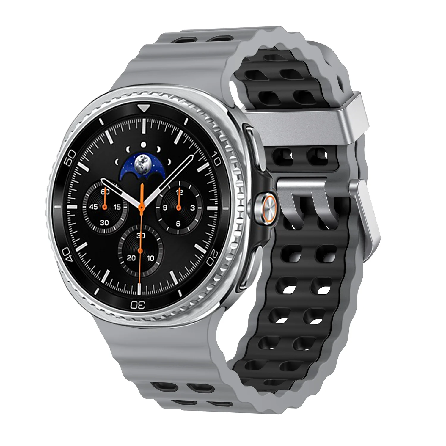 Two-Tone Breathable Marine Silicone Sport Strap