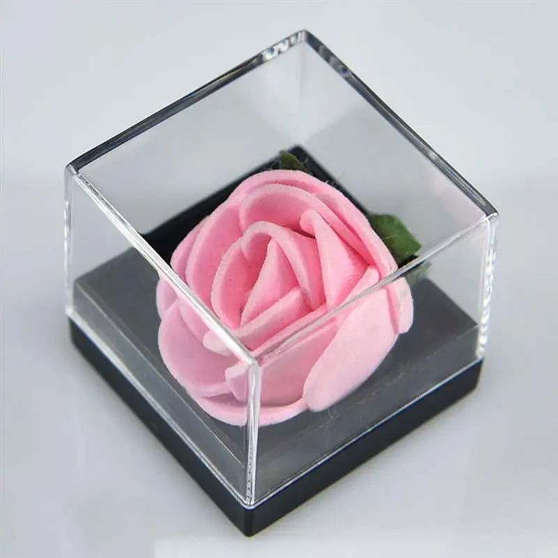 12pcs Transparent Plastic Square Box Mineral Specimen Collection Box Storage