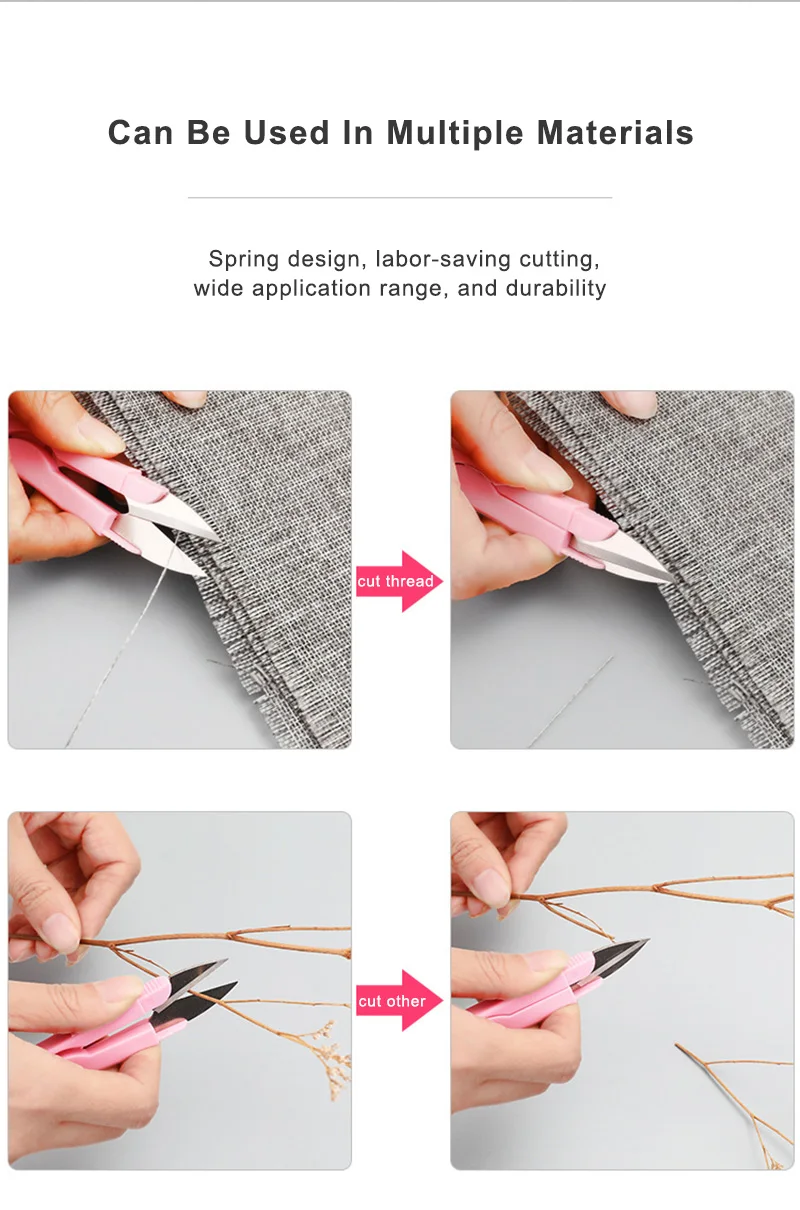 Description Picture 3 of item1pcs Sewing Scissors U Shape Scissors Embroidery Cross-stitch Thread Cutter Yarn Tailor Scissors Fabric Sewing Accessories