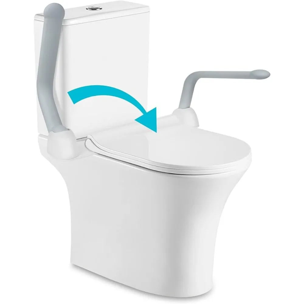 

Toilet Safety Rails for Elderly (520 lbs), with Foldable Handles, Heavy Duty Toilet Safety Frames Rails with Arms