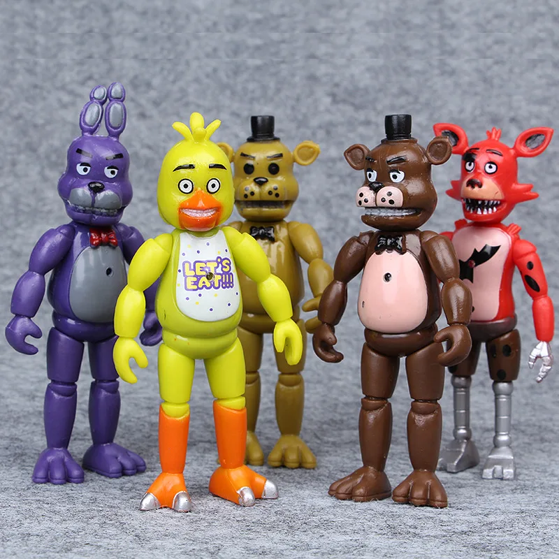 6 pçs definir halloween freddy pesadelo fazbear bonnie figura de ação cinco  noite fnaf freddy plástico crianças brinquedos - AliExpress