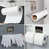 2PCS Kitchen Paper Towel Holder Adhesive Toilet Paper Rack Towel Hanger Tissue Dispenser Roll Napkin Cabinet Storage Accessories 5