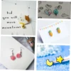 50 Sheets Shrink Films Kit Shrinky Art Film Paper Heat-Shrink Sheets for DIY Craft Ornaments Pendants Keychains Accessories 5