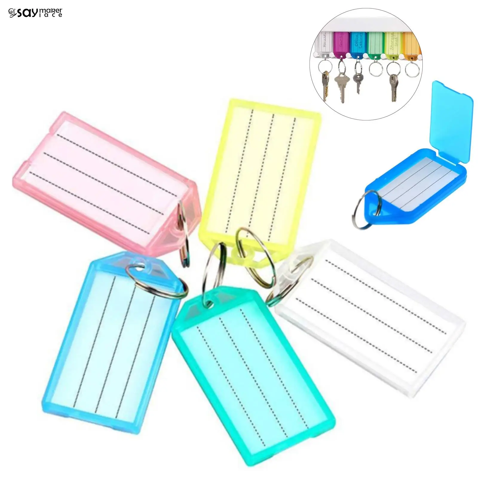Portachiavi Con Etichetta In Plastica Colorata Da 10 Pezzi Portachiavi Con Marcatura A Doppia Faccia Bagaglio Con Etichetta Identificativa Dell'Hotel 