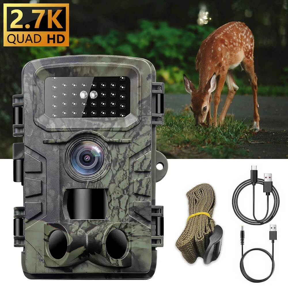 2.7K Mini Trail Camera Infrared Night Vision Outdoor Wildlife Monitoring Camera IP66 Waterproof Hunting Camera