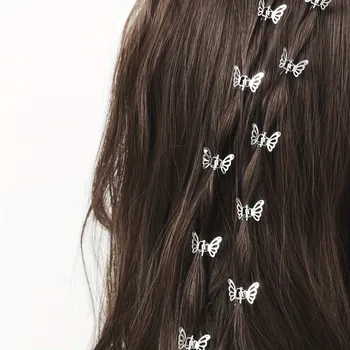 10 pezzi mini clip per capelli dolci con design a farfalla scavata, frangia retrò, clip fissa, decorazione per capelli, per donne e ragazze 1