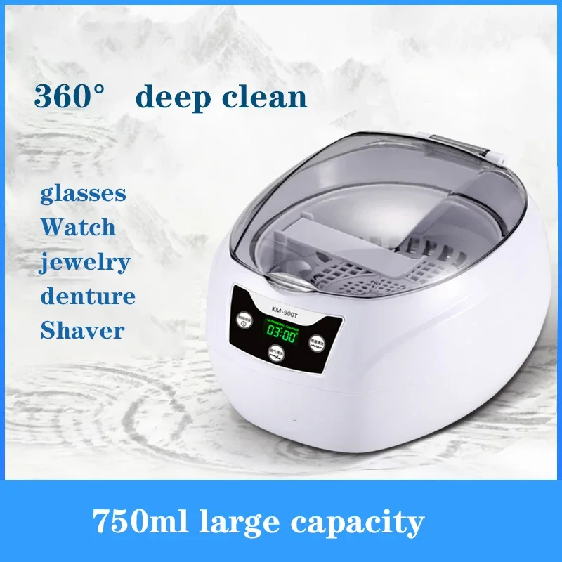 KM-900S/KM-900T Household Ultrasonic Cleaner Glasses Jewelry Cleaning and Cleaning Multifunctional Ultrasonic Cleaner