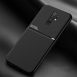Magnetic Car Holder Silicone Matte Slim Case for Redmi Note10 4G (Black)