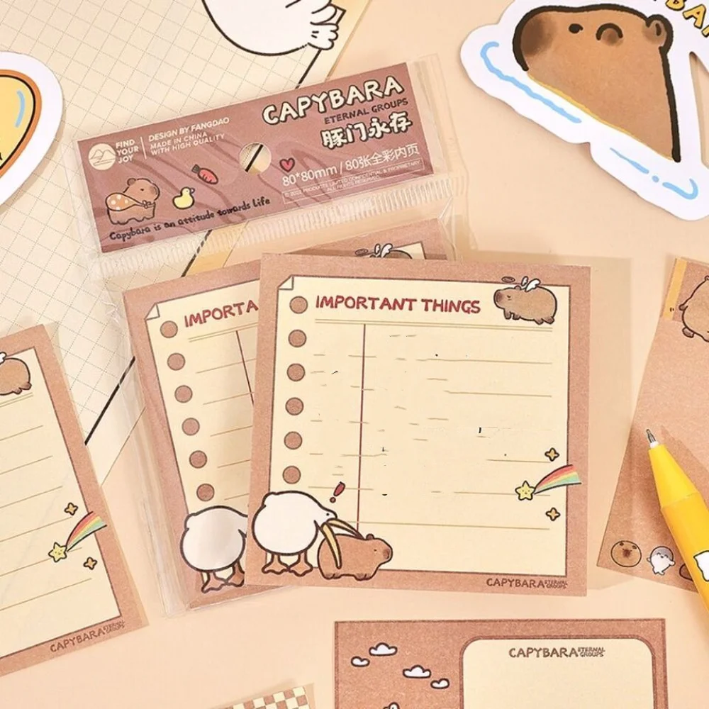 

Мультяшная книга с сообщениями, новинка, Porphyra, вечная серия, записная книжка capyучитыpattren, квадратный портативный блокнот