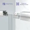 Shower Doors 56-60" W X 72" H Semi Frame Double Sliding Bathroom Glass Shower Door,  SGCC Tempered Glass, Chrome Finish 4