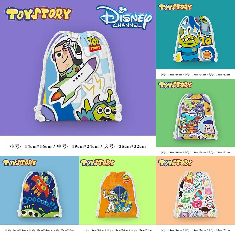 Disney Anime Toy Story Tasca Con Coulisse Kawaii Woody Buzz Lightyear Cartoon Cosplay Storage Bag Cosmetico Portatile Wash Bag Regalo