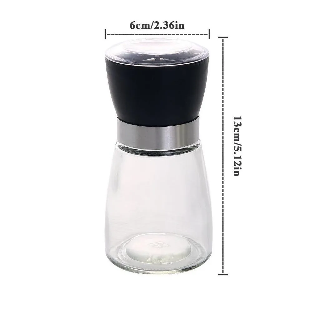 Manual Salt Pepper Mill Adjustable Seasoning Bottle Grinder Spice Grinding Containers Adjustable Mill Shakers Kitchen Gadgets salt and pepper grinder