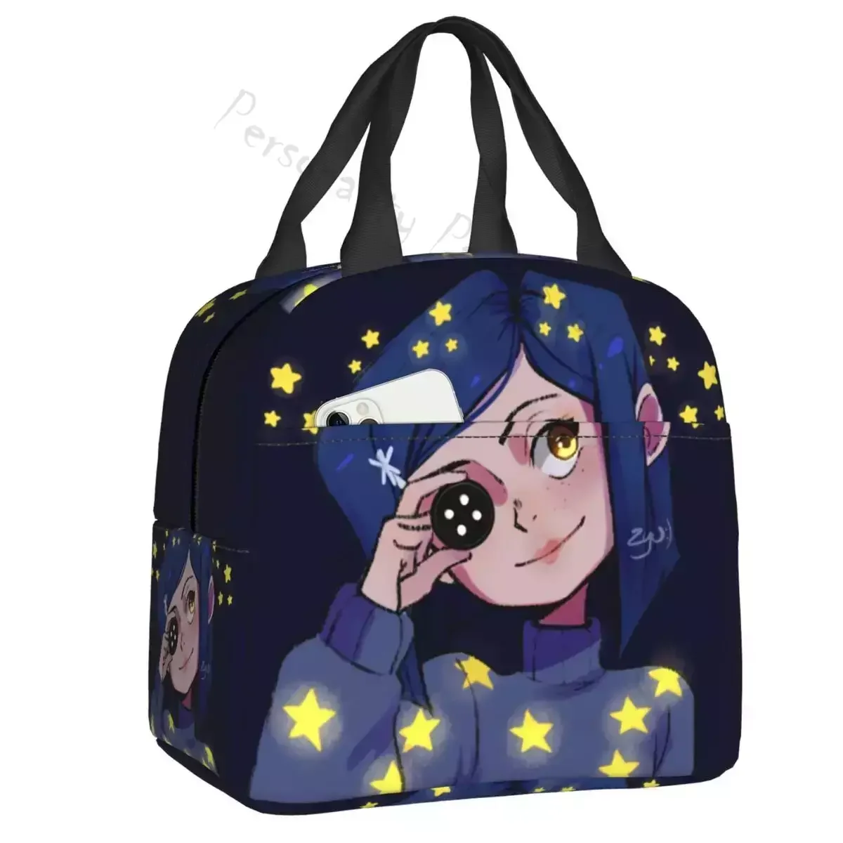 

Coraline Shining Stars Thermal Insulated Lunch Bags Women Resuable Lunch Container For School Office Outdoor Storage Food Box