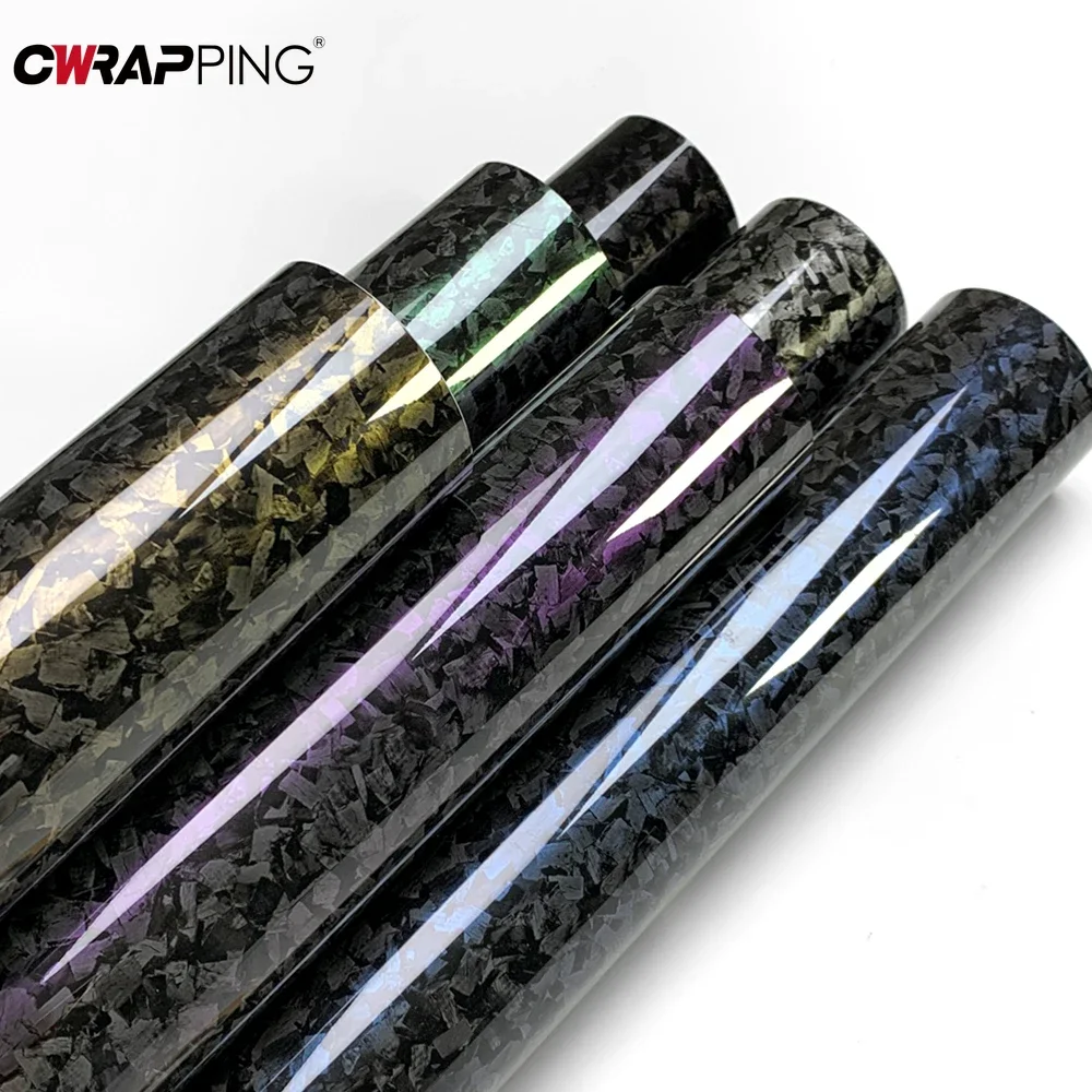 Carbon Fiber Car Stickers Glossy Self Adhesive Wrap Vinyl Stickers ...