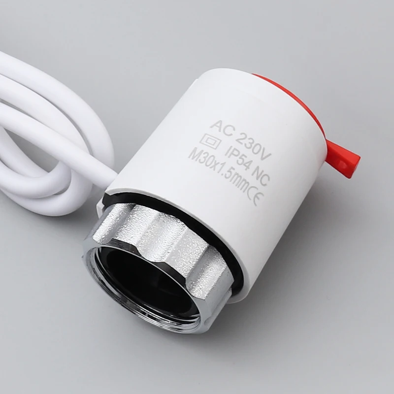 230V Normally Closed NC M30*1.5mm Electric Thermal Actuator for Underfloor Heating TRV Thermostatic Radiator Valve