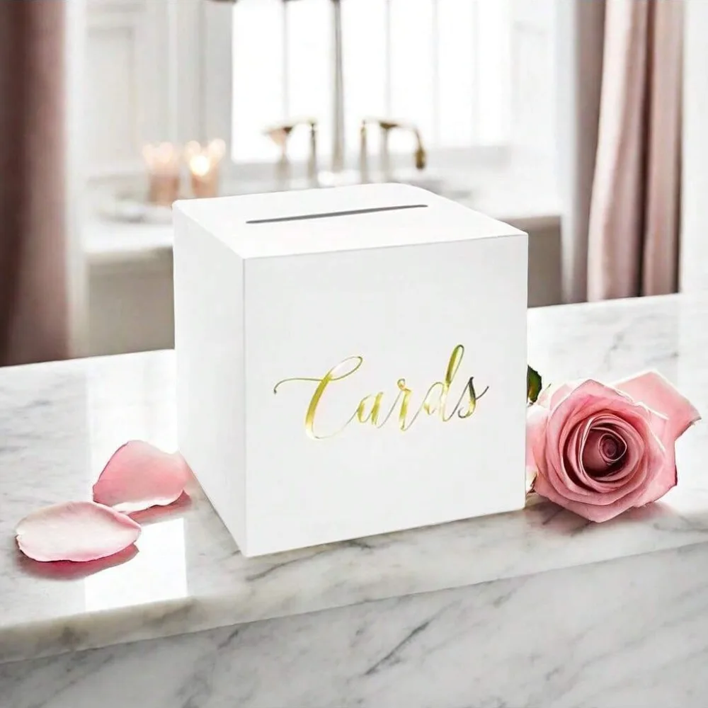 Blessing Wedding Card Box Storage Box Cardboard Receiving Elegant DIY Crafts Gift Card Anniversaries wooden gift card boxes wedding place cards