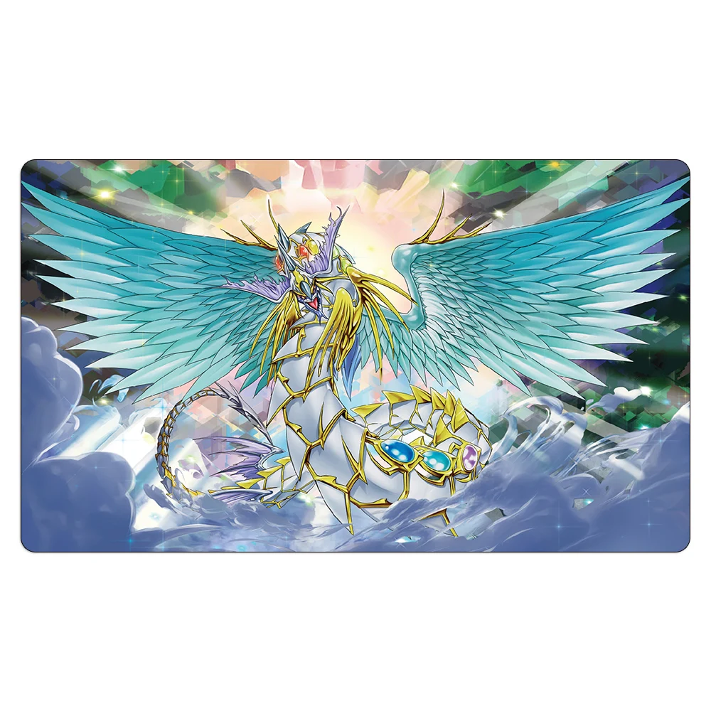 

YuGiOh DIY Playmat Dragon Crystal Beast Board Game Card Game Mat TCG CCG Anime Mouse Pad Custom Desk Mat Zones & Bag60x35cm